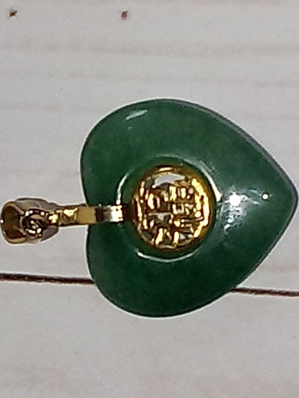 Green Jade Heart Pendant